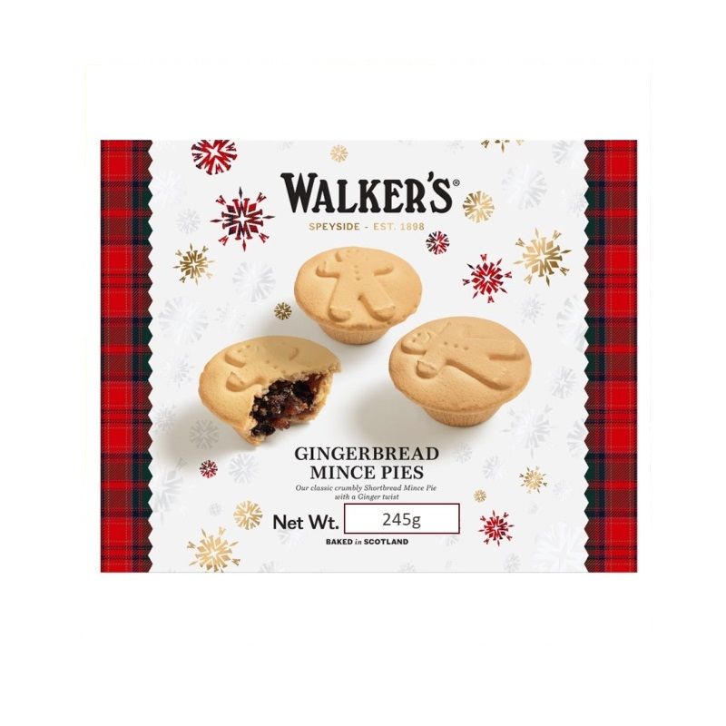 Walker's 4 Gingerbread Mince Pies - 245G