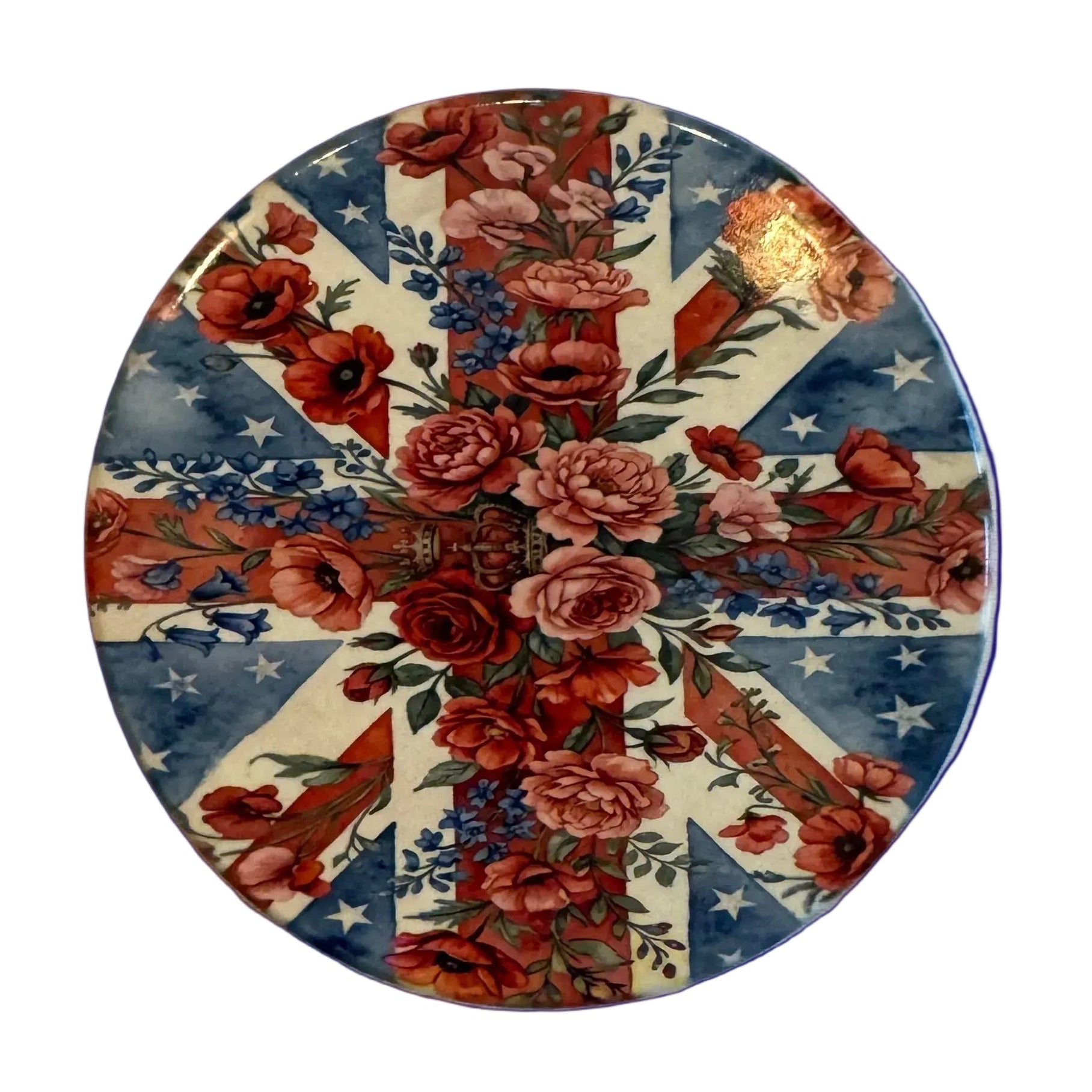 Coaster - Handmade Design Floral Union Jack