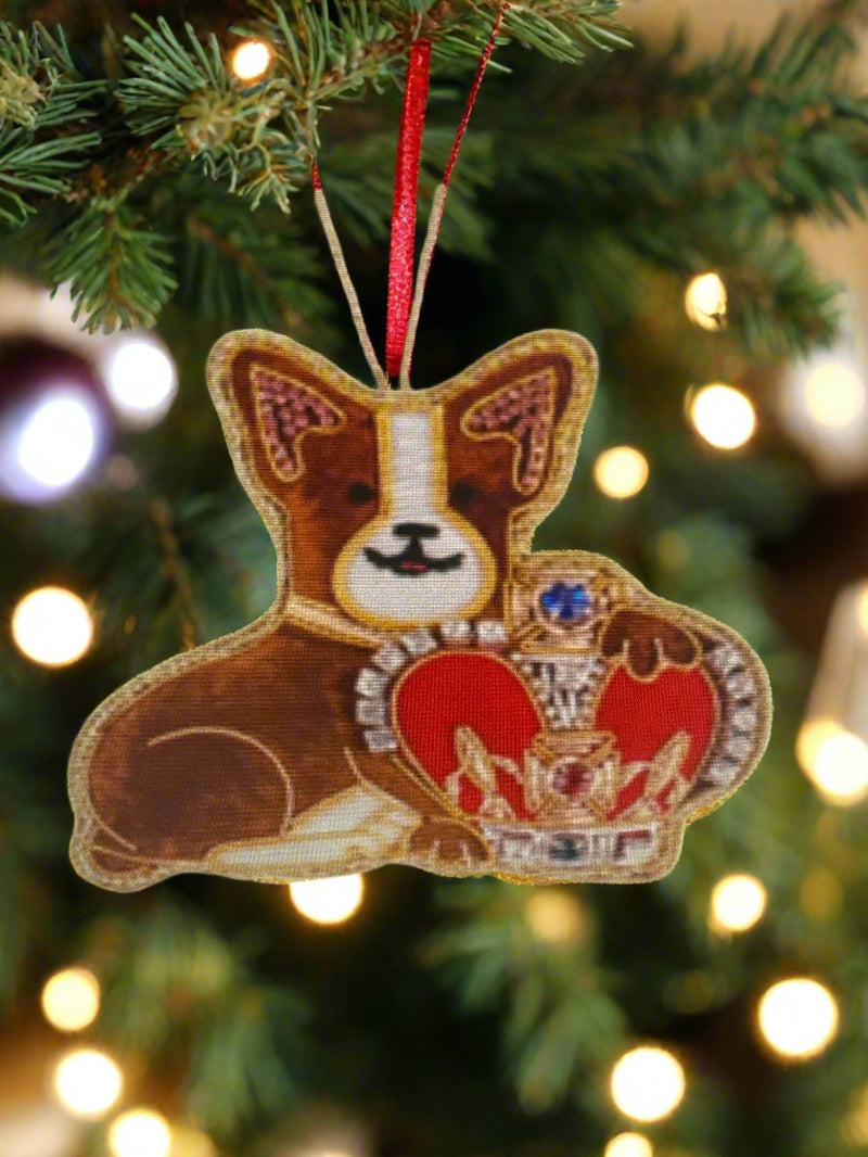 #15 Tinker Tailor Corgi Dog Christmas Ornament.