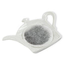 Tea Bag Holder - Teapot - White - 5"W