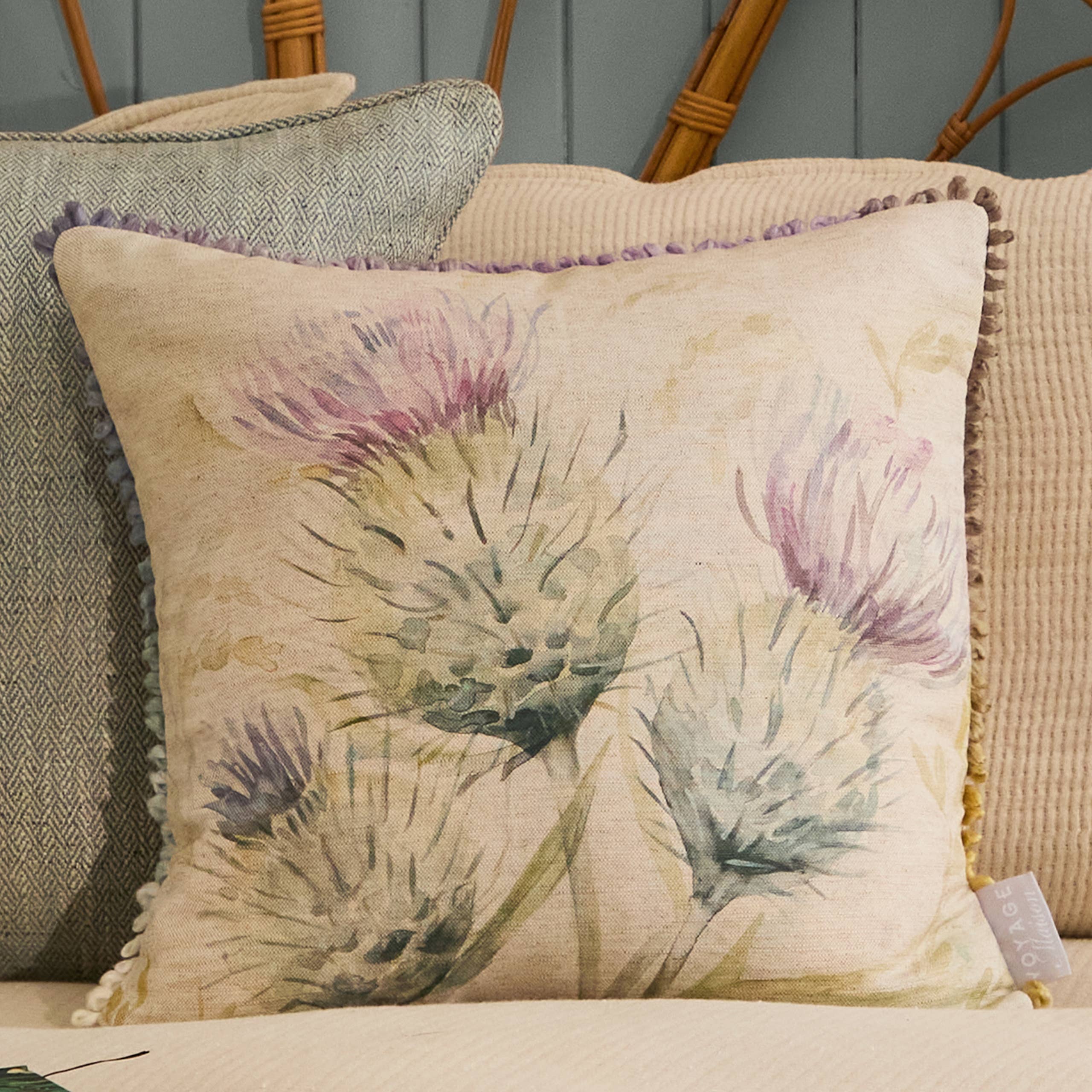 Cushion Cover Only Thistle Print - 43 x 43cm