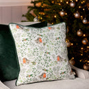 Cushion Cover Only - Festive Robin Pattern Cushion Cover 16.9 x16.9 in