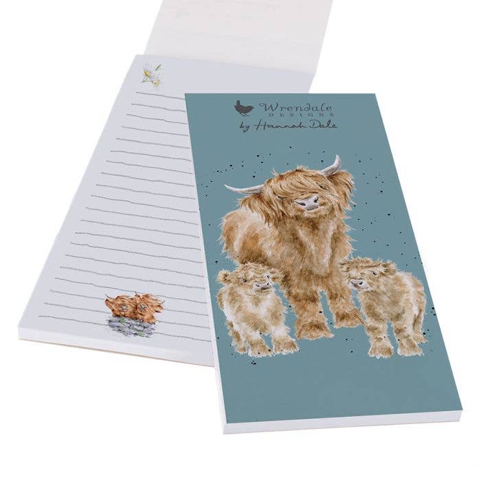 Shopping Notepad Cow - Highland Wishes