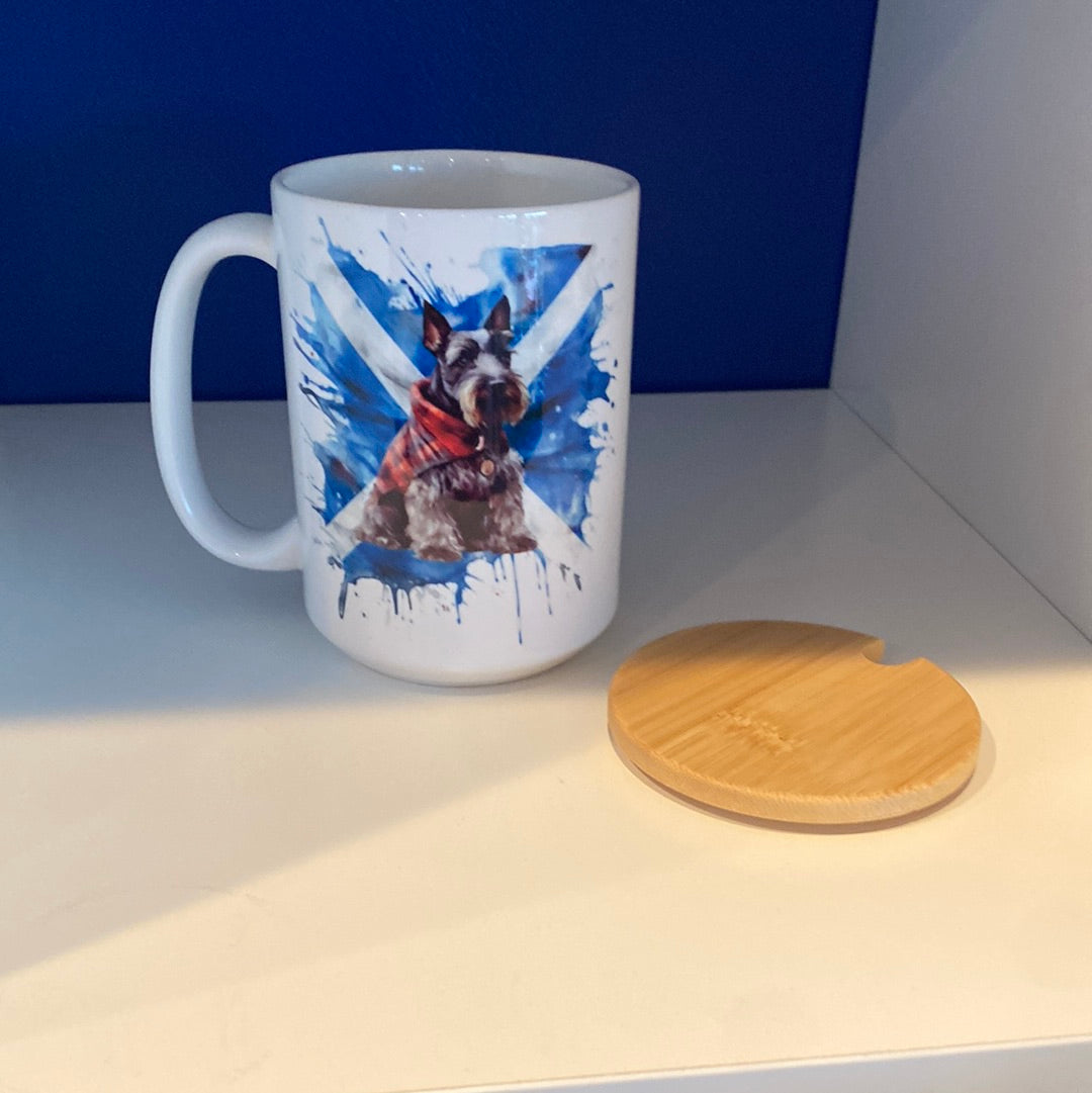 Mug 15oz Handmade Design - Scottish Flag and Scotty Dog