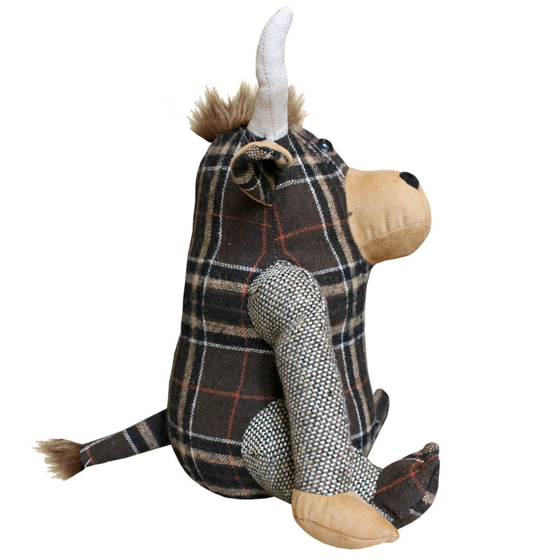 Doorstop - Highland Cow Novelty Brown (5.9" x 8.7" x 9.4")
