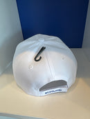 Hat - Scotland 3D Embroidered White Hat - Adjustable Velcro Strap