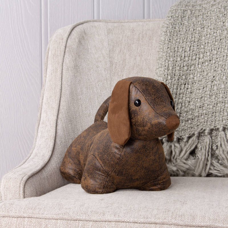 Door Stop - Dexter Daschund Dog  Brown (8" x 14" approx)