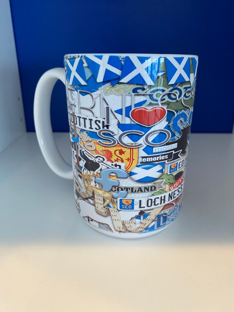 Mug 15oz. Custom Made Scottish Icons.