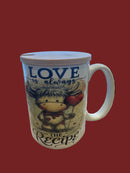 Mug 15oz. Custom Made Highland Cow "Love is always The Recipe"