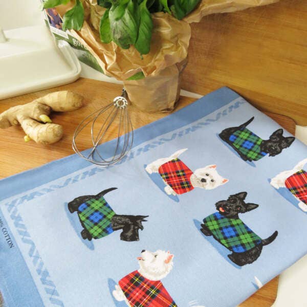 Tea Towel - Scottie & Westie