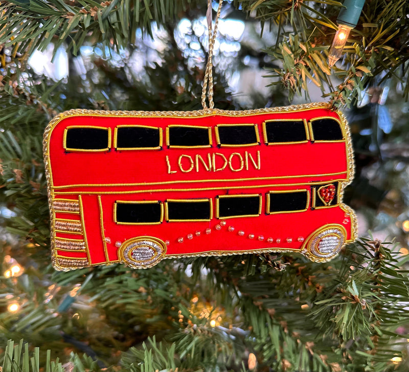 #51 Tinker Tailor London Bus (Side) Christmas Ornament.