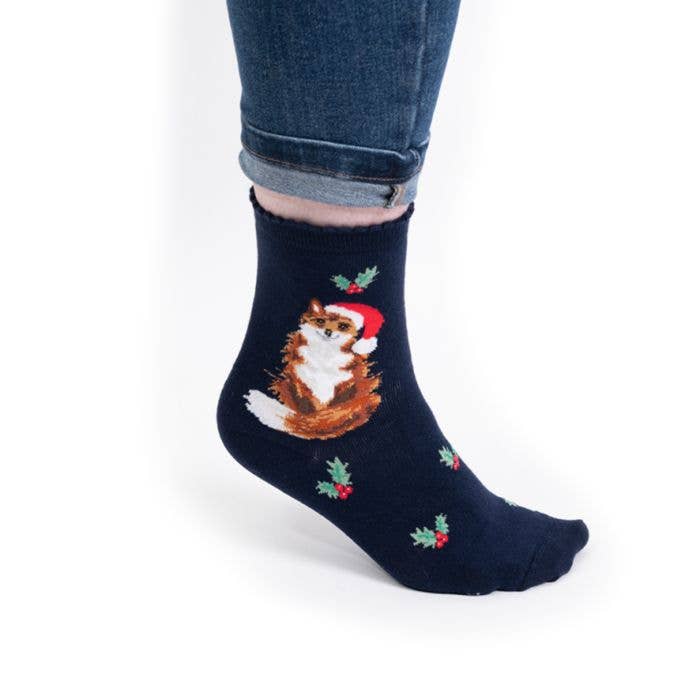 Men's Christmas Socks Festive Fox - Fox