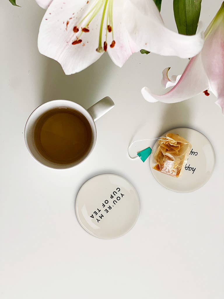 Small Plate - Happiness is a Cup of Tea - Sz 3.5"