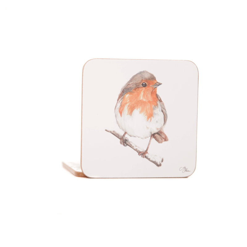 Coasters - The Hearth Robin Watercolour Design (Set of 4)