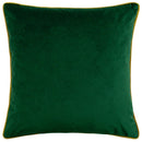 Cushion Cover only - Forest Fauna Stag Velvet Piped Cushion Emerald/Gold: 19.6 x 19.6"