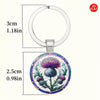 Key Ring. Scottish Thistle x 1 (21/4" x 1") (designs may vary)