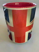 Mug 15oz. Custom made Wrap around Union Jack Flag (Red inner and Handle)