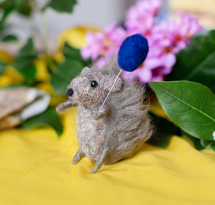 Felt Hedgehog - Baby Hedgehog with Balloon