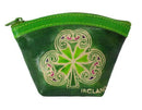 Coin Purse - Leather Shamrock Size 4.3"