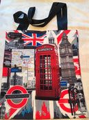 2 Pcs Tote Bag & Pouch - London Icons - Underground, Telephone Box