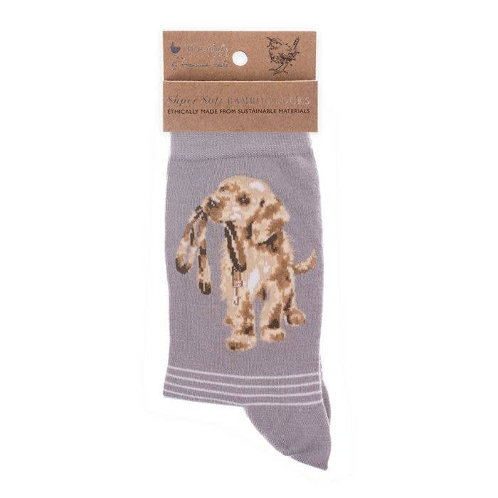 Socks Ladies - Dog: Hopeful Gray