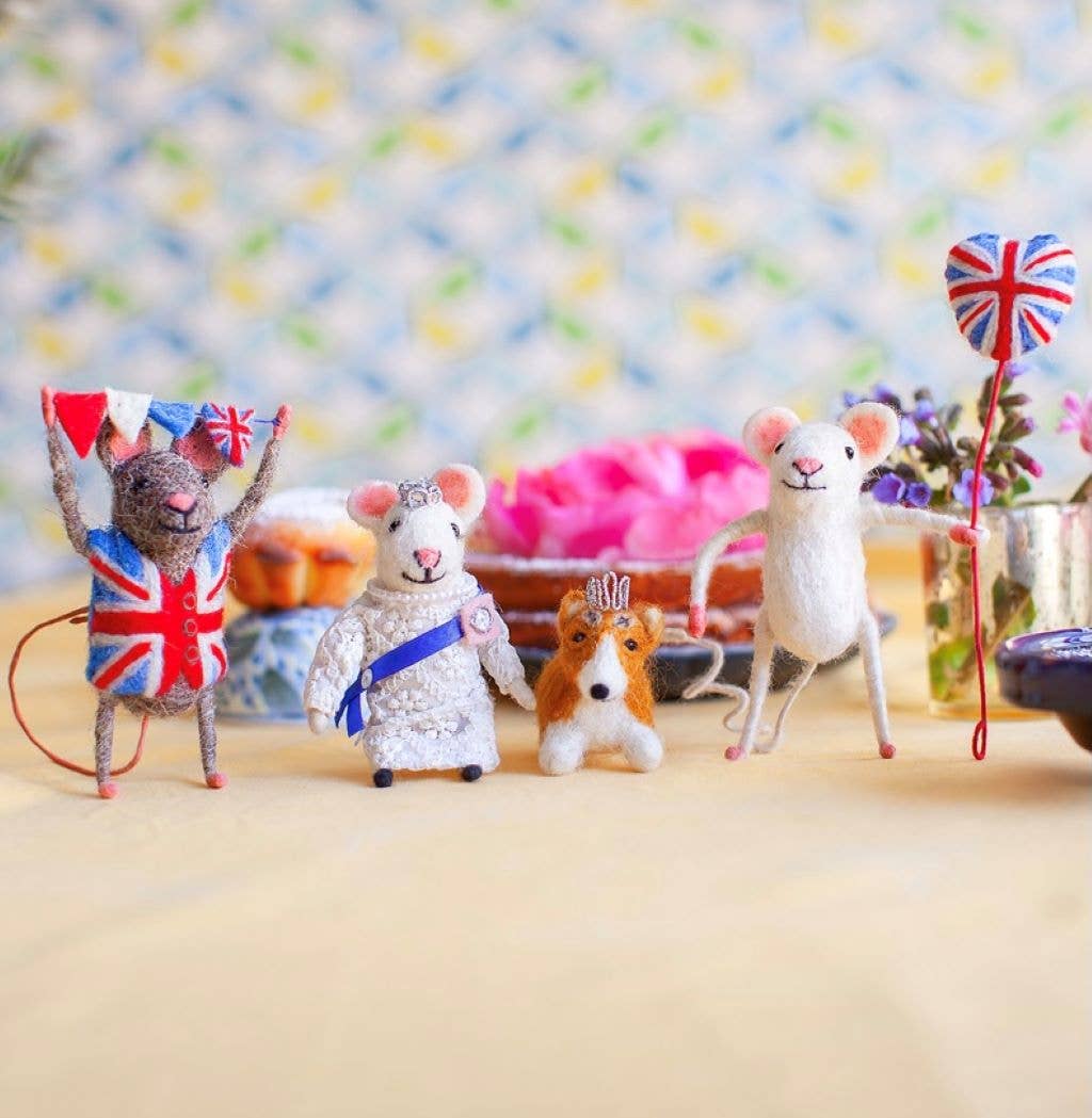 Felt Mouse - Union Jack Bunting 4.5" x3"
