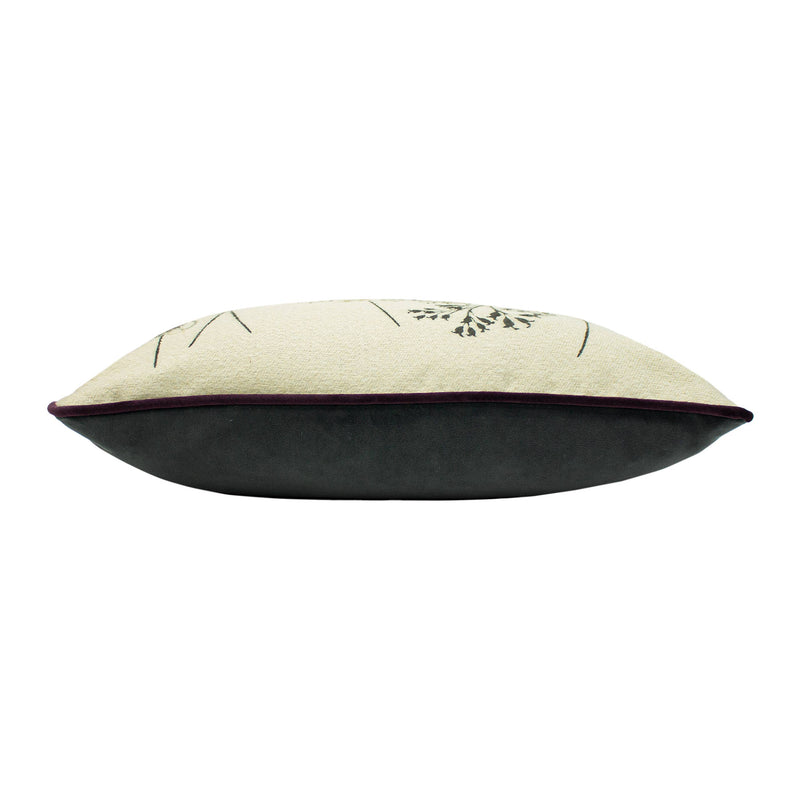 Cushion - Elwood Hedgehog Black & Cream Polyester Filled Size 43 x 33cm