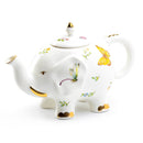 Teapot - Summer Garden. Elephant 32oz Fine Porcelain