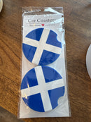 Car Coaster - Custom Made - Scottish Flag - Ceramic, Set of 2