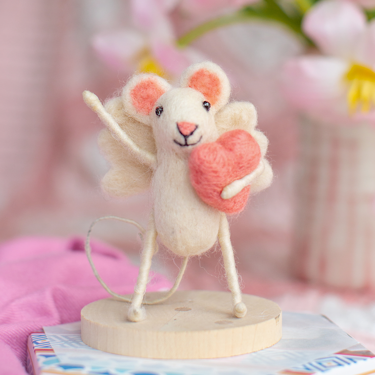 Felt Mouse - Cupid Angel
