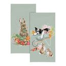 Pocket Tissues - Border Collie and Rabbit 'Sleeping on the job'