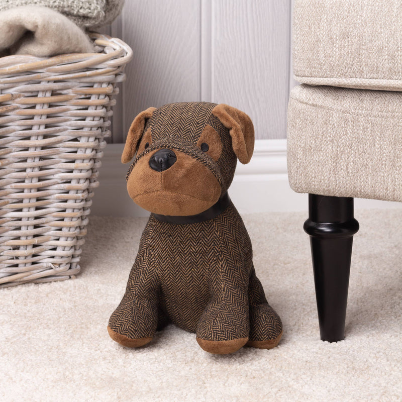 Door Stop - Boston Herringbone Brown (10" x 7" approx)