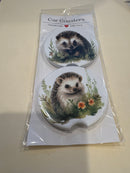 Car Coaster Ceramic- Custom Made Hedgehog 2 PK (designs may vary)