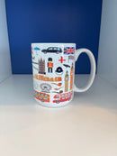 Mug 15oz. Custom made, London Icons.