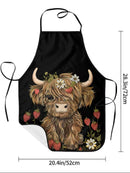Apron - Highland Cow Print