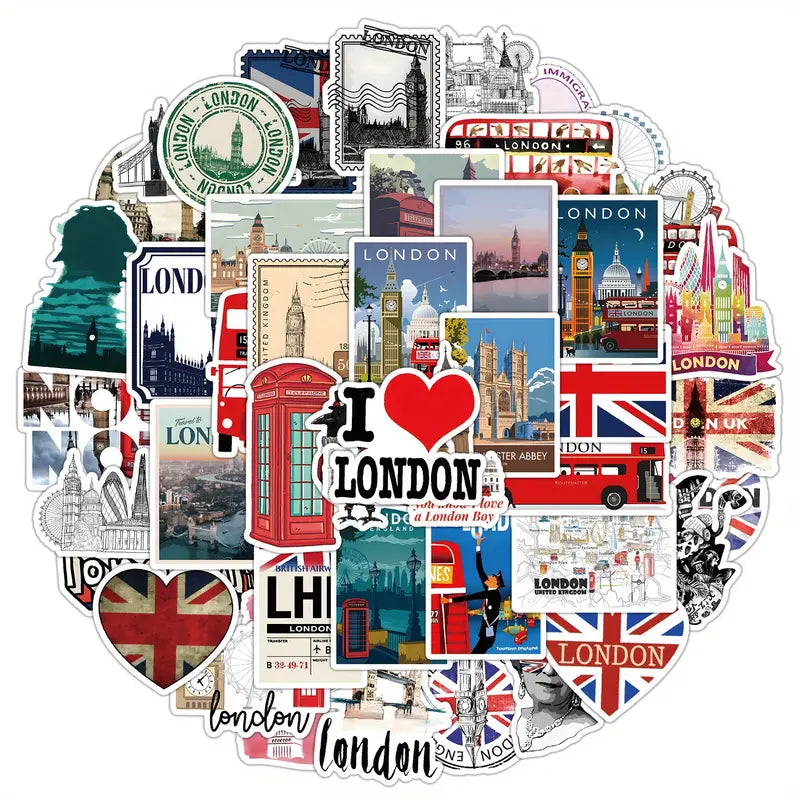 UK Assorted Stickers 50 Pcs