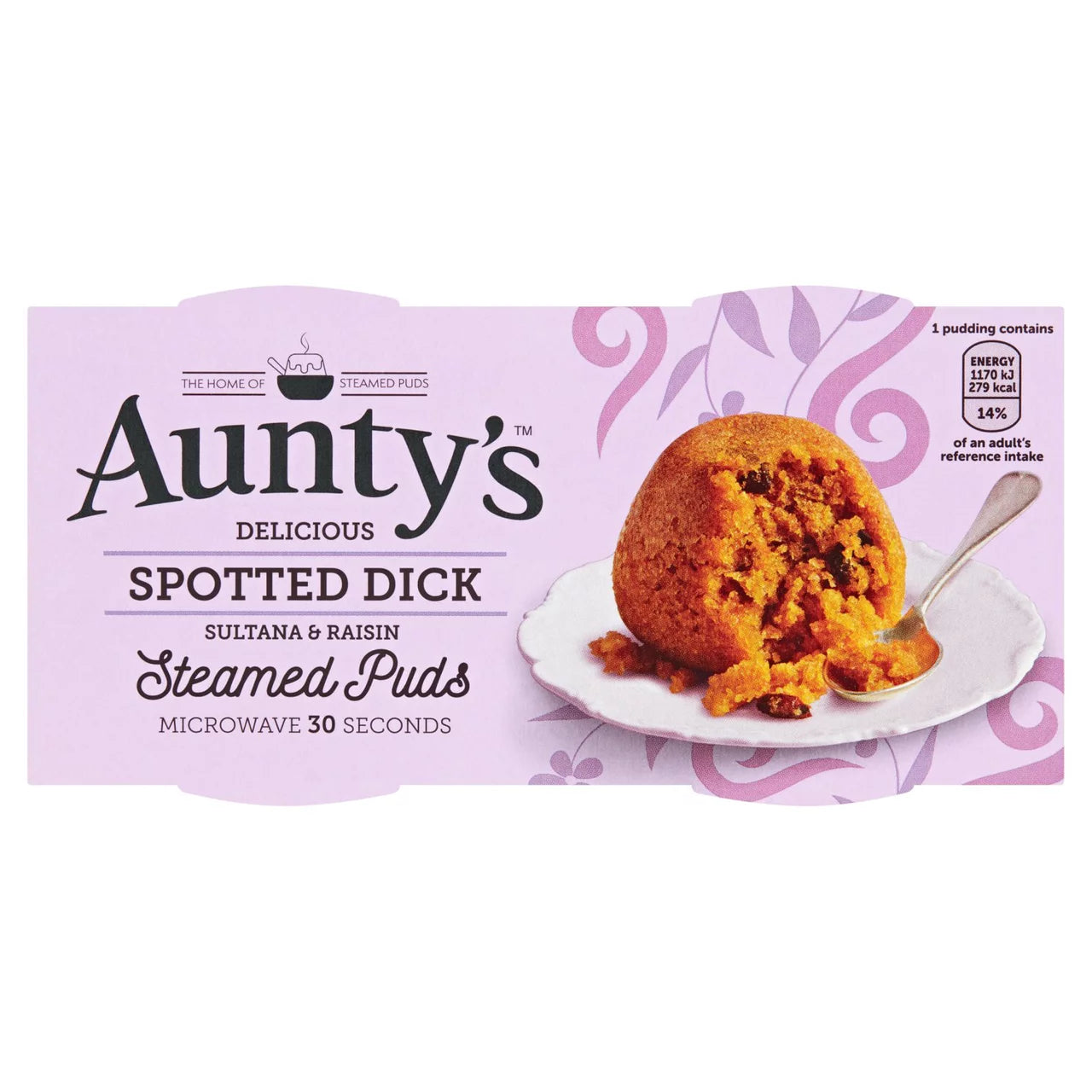 Aunty's Spotted Dick Steamed Puds 95g (2 Pack)