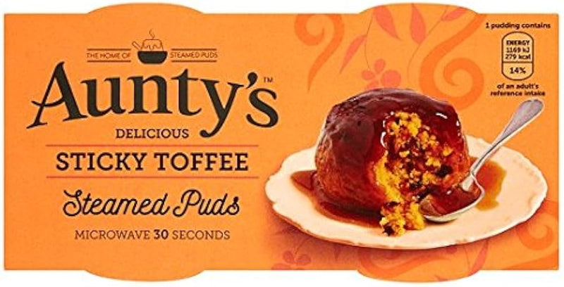 Aunty's Sticky Toffee Steamed Puds 95g (2 Pack)