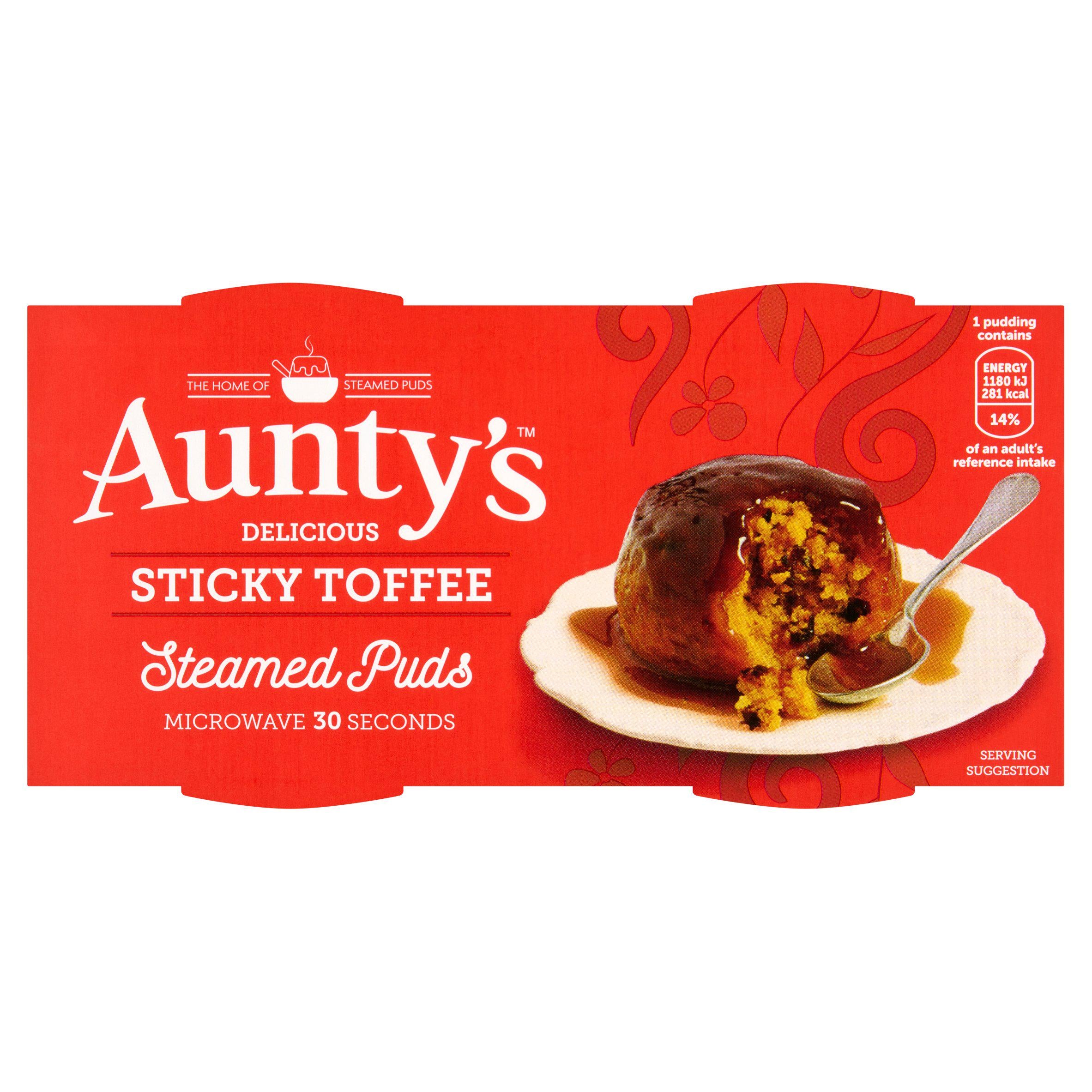 Aunty's Sticky Toffee Steamed Puds 95g (2 Pack)