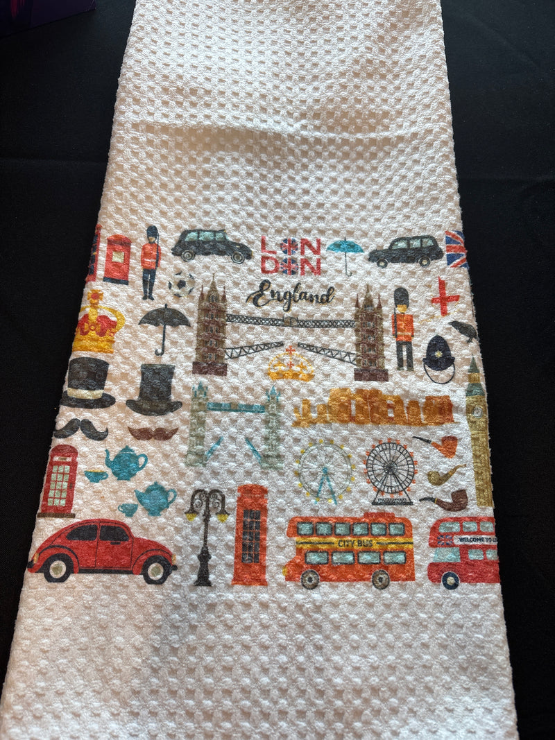 Tea Towel. Handmade London Icon 15" x 27"