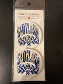 Car Coaster Handmade - Scotland Football - Ceramic, Set of 2