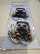 Car Coaster Ceramic- Custom Made Hedgehog 2 PK (designs may vary)