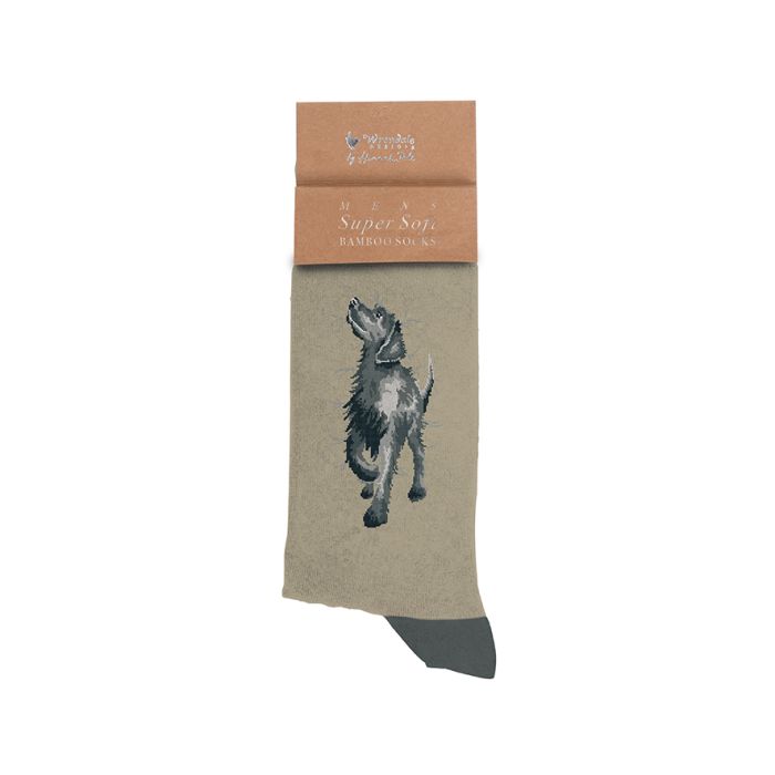 Sock Mens Black Labrador 'Walkies'