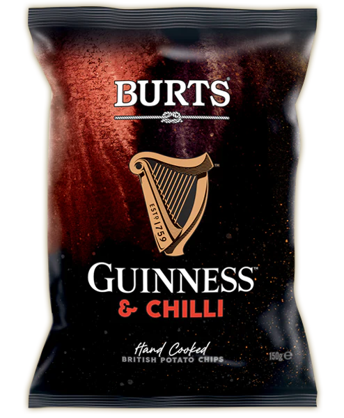 Burts Guinness Rich Chilli Potato Chips Large 150g
