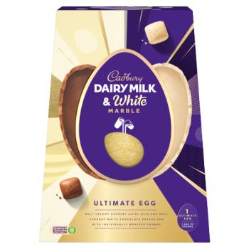 Cadbury Dairy Milk & White Half & Half Ultimate Egg 372g