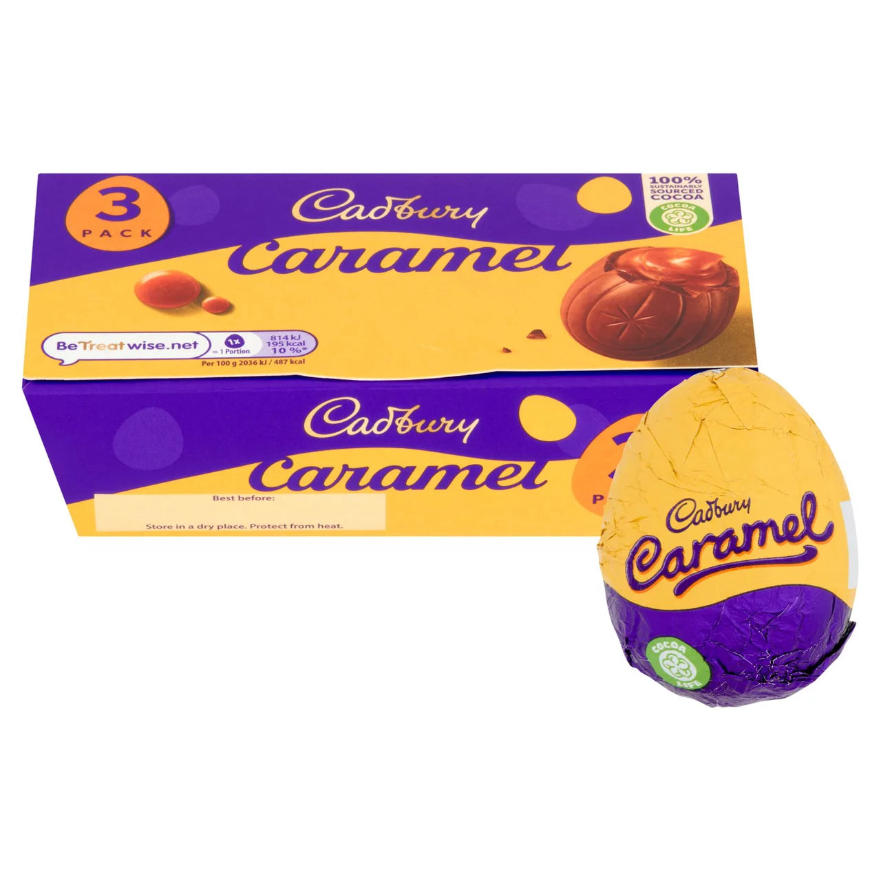 Cadbury Caramel Egg 3 Pack 120g (best before 31/07/26)