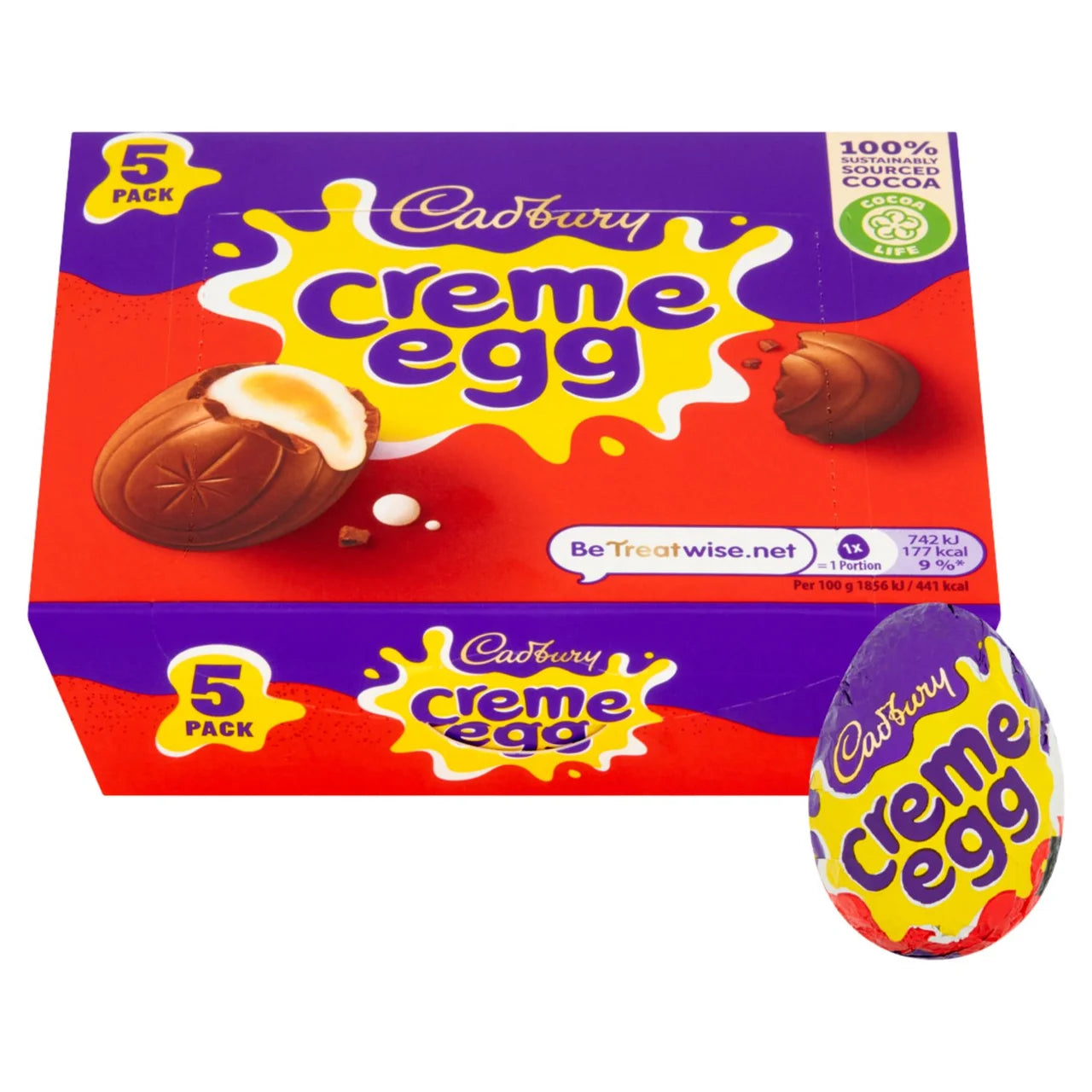 Cadbury Creme Egg 5 Pack 200g (best before 31/07/26)