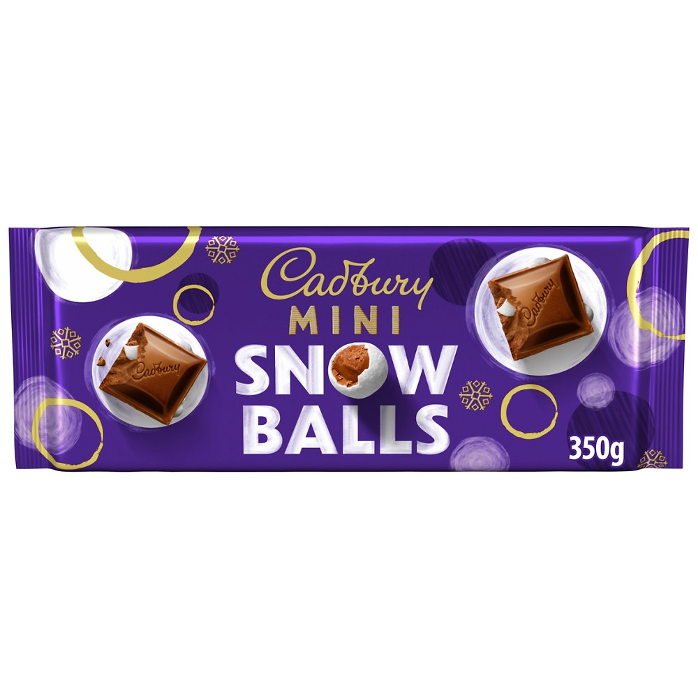 Cadbury Dairy Milk Mini Snowballs Chocolate Giant Gifting Bar 350g