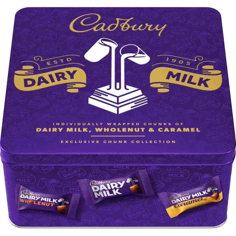 Cadbury Dairy Milk Mixed Chunks Tin 360g