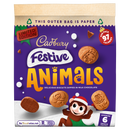 Cadbury Festive Animals Chocolate Biscuits 6 Pack 119g